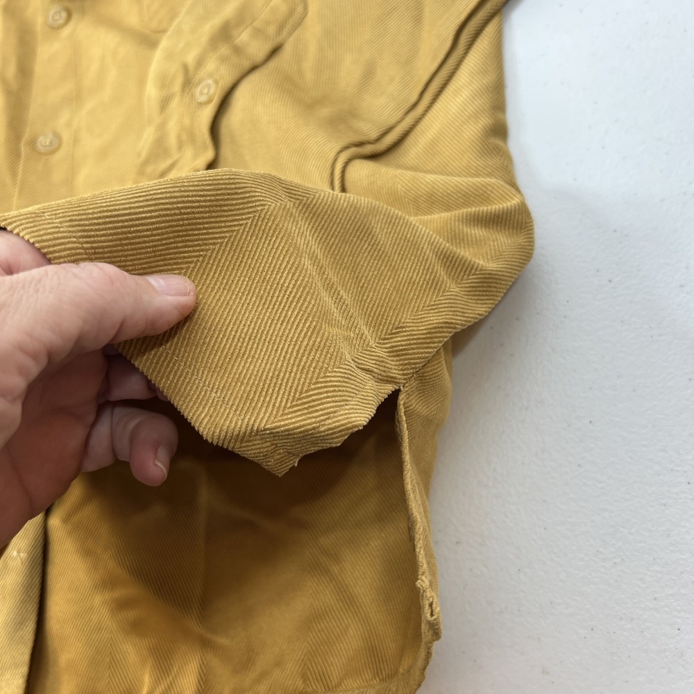 NWT Trust Mens Tan Long Sleeve Button Up Business Shirt Size Medium - Picture 8 of 13